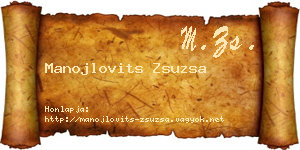 Manojlovits Zsuzsa névjegykártya